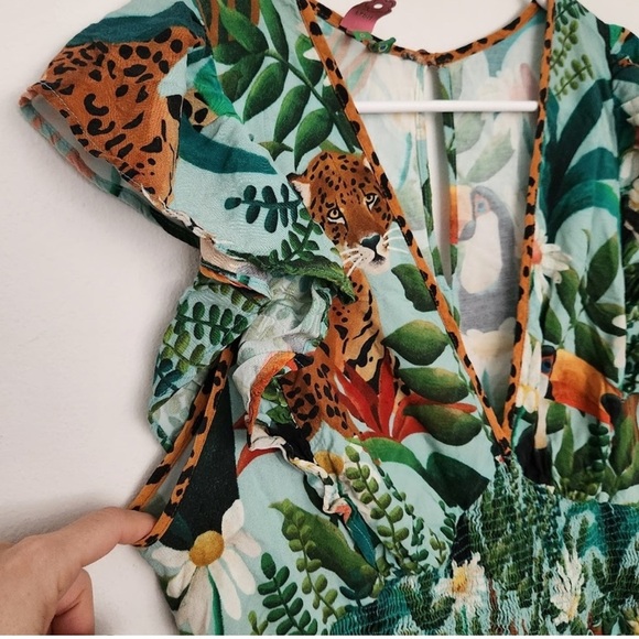 Farm Rio Tropical Jumpsuit Sz L EUC - Picture 9 of 9